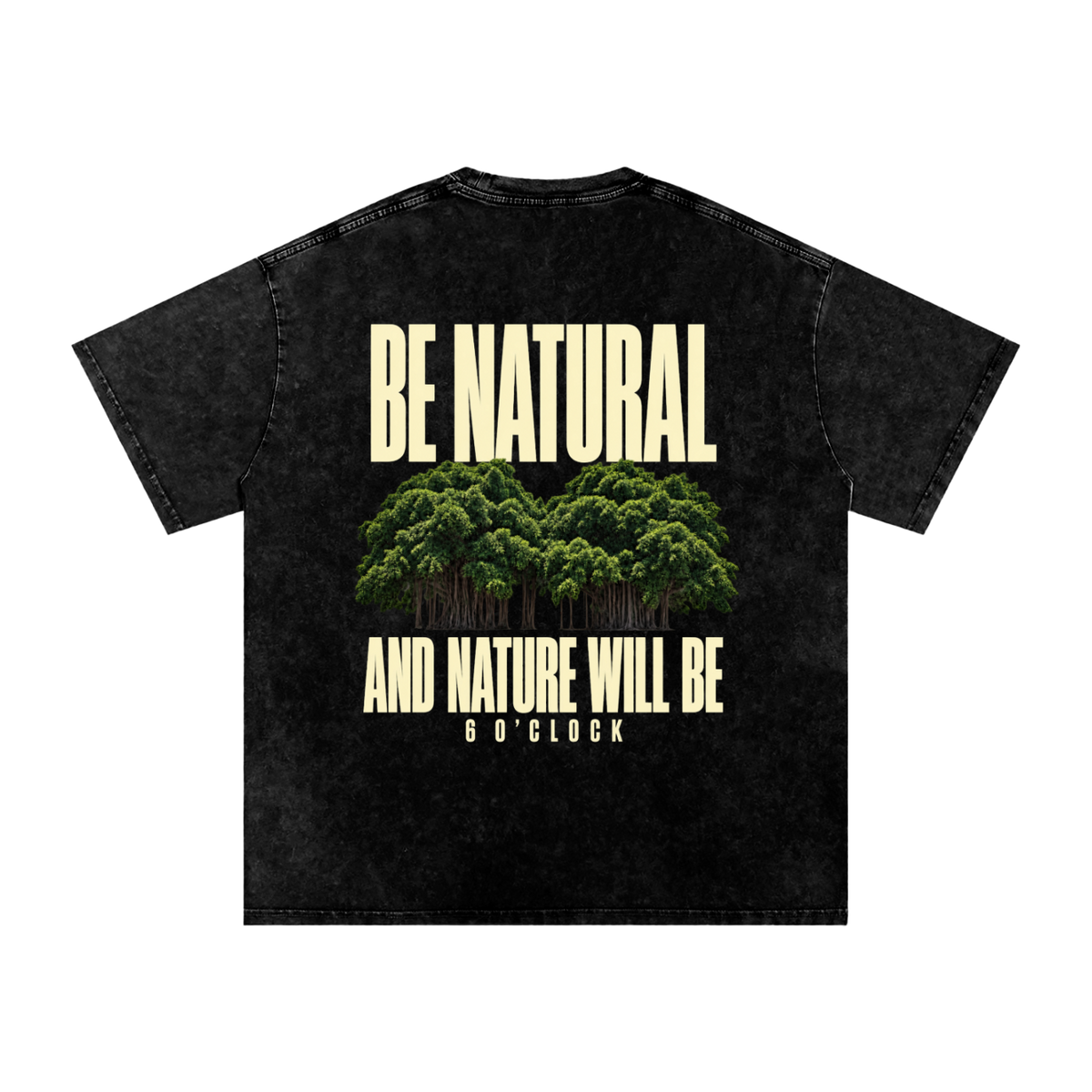 BE NATURAL Tee Black Front