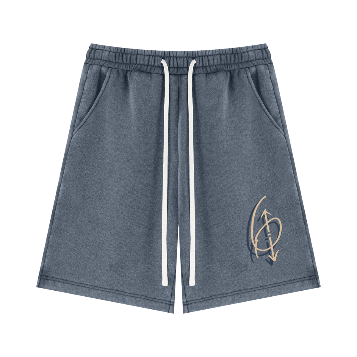 INTERMISSION Shorts Washed Blue Front