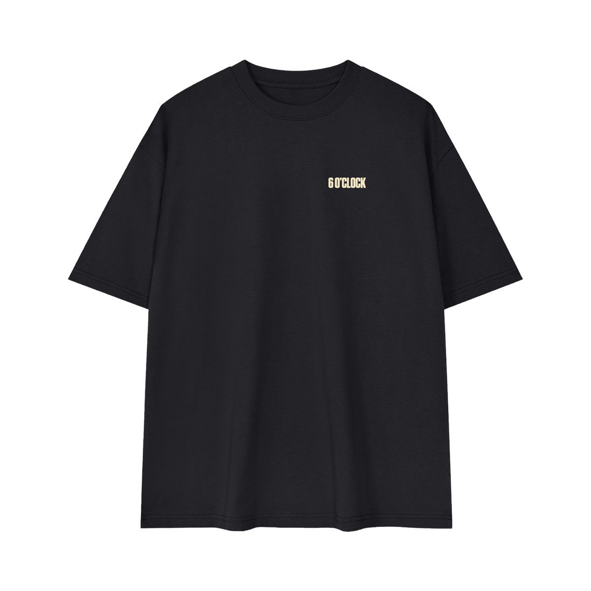6 O'CLOCK Tee Black Beauty Front