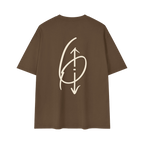 6 O'CLOCK Tee Dark Brown Back