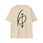 6 O'CLOCK Tee Gray Apricot Back