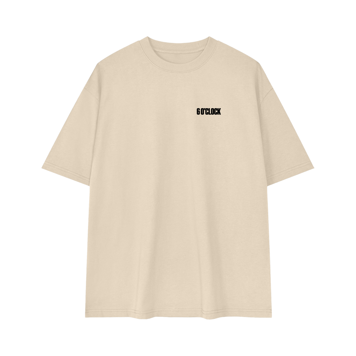 6 O'CLOCK Tee Gray Apricot Front