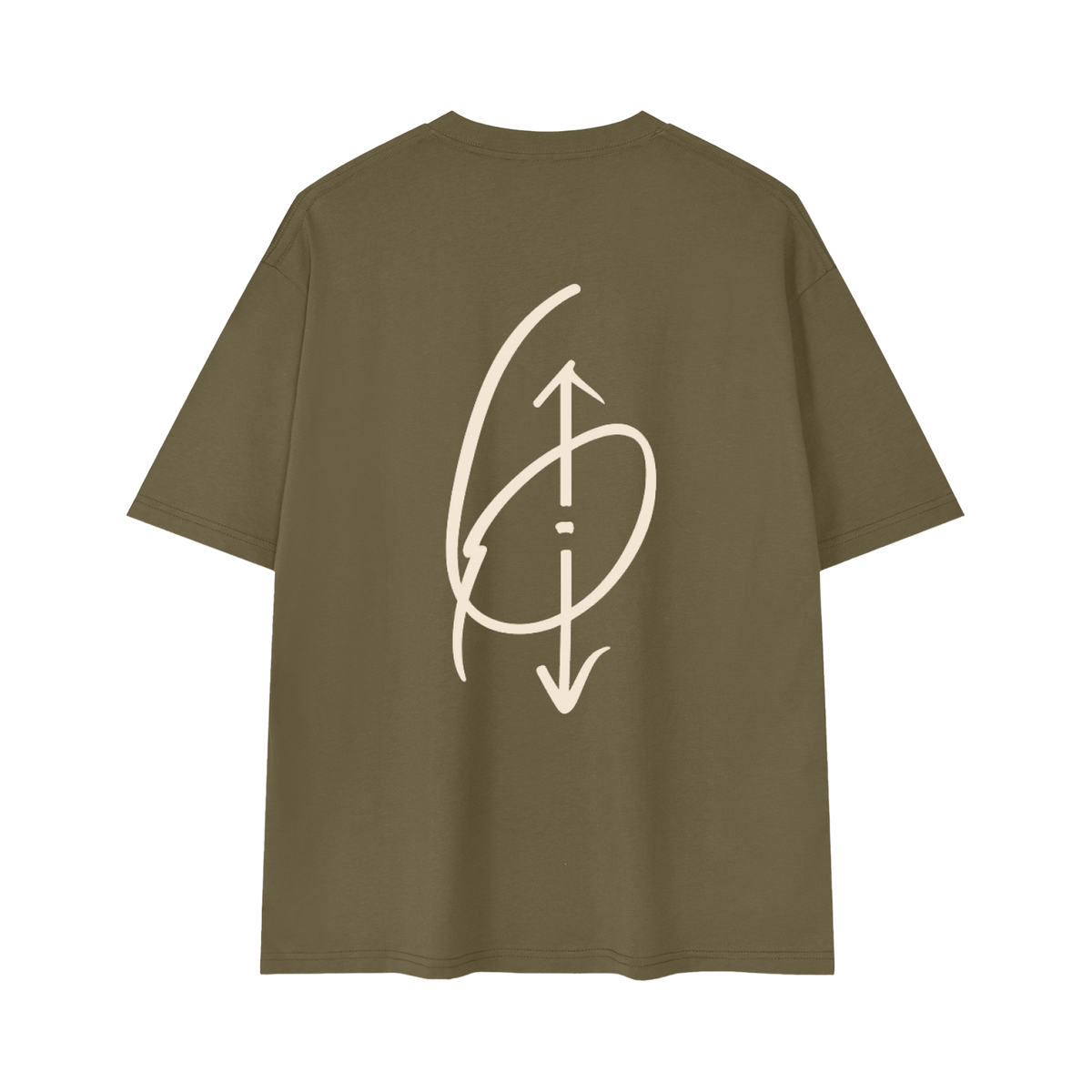 6 O'CLOCK Tee Gray Green Back