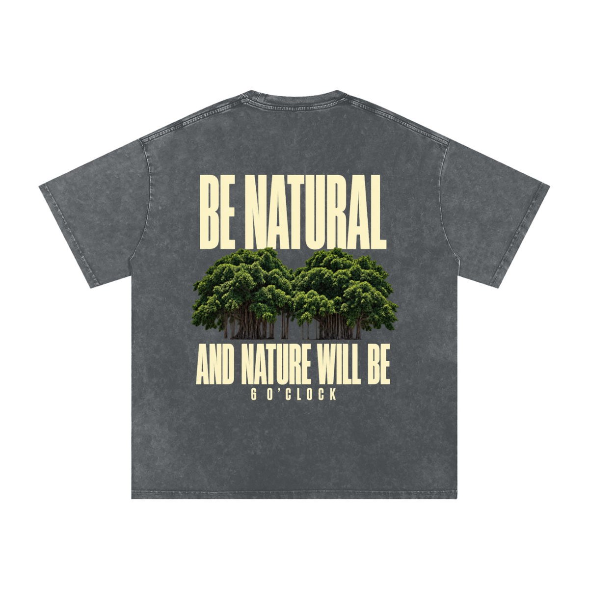 BE NATURAL Tee Pirate Gray Front