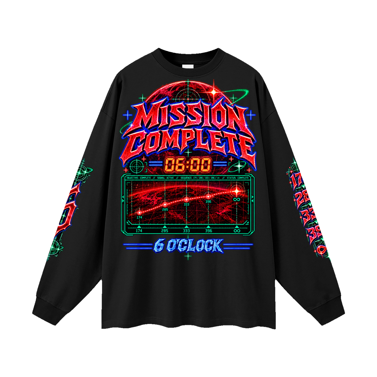 MISSION Long Sleeve Tee Black Front